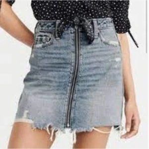 Abercrombie and Fitch Zoe Natural Rise Vintage A-Line Denim Skirt Zipper 28/6